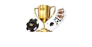 ไทล์เมนูโป๊กเกอร์เป็นภาพถ้วยรางวัลกับไพ่สองใบ