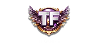 ไทล์ผู้ให้บริการ TF Gaming เป็นตัวอักษรสองตัวบนพื้นสีม่วง