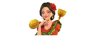 ไทล์เมนูเกม Tute เป็นภาพตัวการ์ตูนผู้หญิงถือถ้วยรางวัล