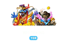 ไทล์ค่าย YGR ในหมวดตกปลา เป็นภาพปลาหลากสีกระโดด